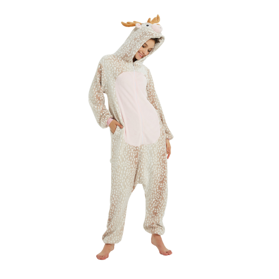 Onesie Kigurumi Valge Põder