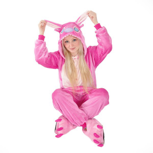 Onesie Kigurumi Roosa Stitch