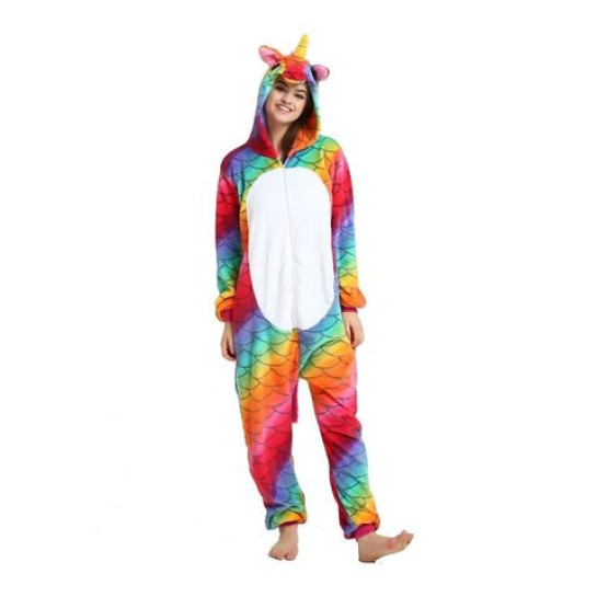 Onesie Kigurumi Ükssarvik Vikerkaare Draakon